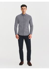 Pako Lorente - PAKO LORENTE – Granatowa koszula w kwiaty. Kolor: niebieski. Materiał: bawełna, elastan. Długość rękawa: długi rękaw. Długość: długie. Wzór: kwiaty #8