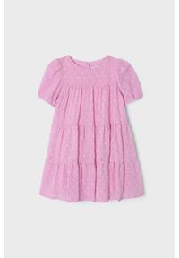 Mayoral sukienka dziecięca kolor różowy mini oversize. Kolor: różowy. Typ sukienki: oversize. Długość: mini
