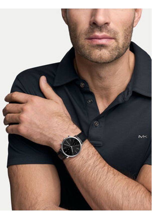 Michael Kors Zegarek Blake MK9208 Czarny. Kolor: czarny. Materiał: skóra