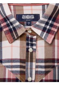 Big-Star - Koszula damska flanelowa w kratę z kolekcji Authentic różowa Nonu 000. Kolor: wielokolorowy. Materiał: bawełna, tkanina. Wzór: kratka, ze splotem, kolorowy