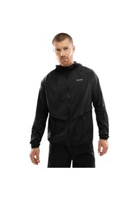 SIROKO - Męska kurtka wiatrówka do biegania Fitness Siroko Bund Black. Kolor: czarny. Materiał: materiał #1