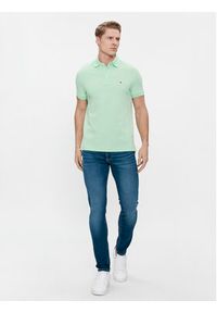 TOMMY HILFIGER - Tommy Hilfiger Polo 1985 MW0MW17771 Zielony Slim Fit. Typ kołnierza: polo. Kolor: zielony. Materiał: bawełna #4