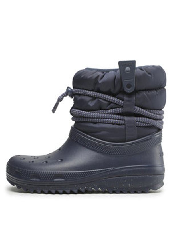 Crocs Śniegowce Classic Neo Puff Luxe Boot 207312 Granatowy. Kolor: niebieski