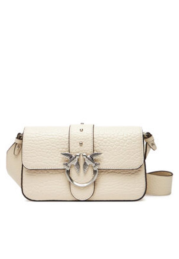 Pinko - PINKO Torebka Love One Mini Slouchy Fl Al 25-26 PLTT 104340 A2JU Écru. Kolor: kremowy. Materiał: skórzane