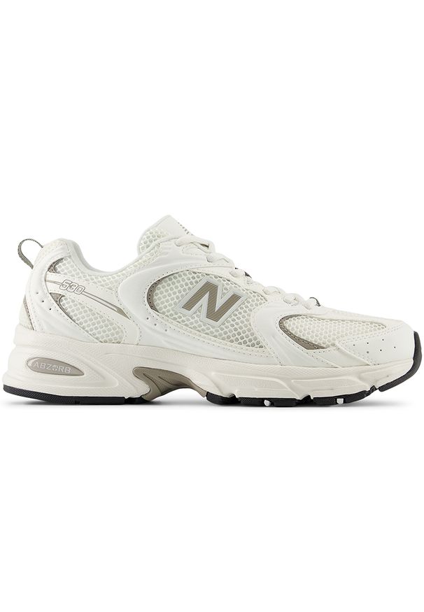 Buty unisex New Balance U530CSB – białe. Kolor: biały. Materiał: syntetyk, materiał. Szerokość cholewki: normalna. Sezon: lato. Sport: turystyka piesza