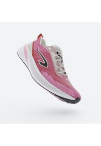 KIPRUN - Buty do biegania damskie Kiprun Cushion 500. Kolor: biały, wielokolorowy, różowy. Szerokość cholewki: normalna