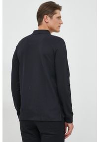 Aeronautica Militare longsleeve męski kolor granatowy gładki. Kolor: niebieski. Materiał: dzianina. Długość rękawa: długi rękaw. Długość: krótkie. Wzór: gładki #5