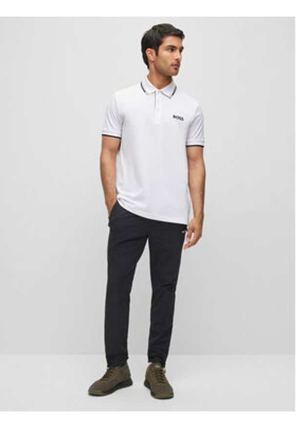 BOSS - Boss Polo Paddy Pro 50469102 Biały Regular Fit. Typ kołnierza: polo. Kolor: biały. Materiał: bawełna