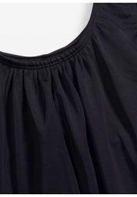 bonprix - Top tankini oversize w bombkowym fasonie. Kolor: czarny. Materiał: poliamid #3