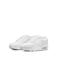 Buty do chodzenia damskie Nike Air Max 90. Zapięcie: sznurówki. Kolor: biały. Materiał: syntetyk, materiał. Szerokość cholewki: normalna. Model: Nike Air Max, Nike Air Max 90. Sport: turystyka piesza