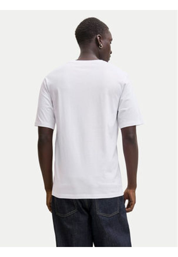 Jack & Jones T-Shirt Corp Graphic 12268415 Biały Regular Fit. Kolor: biały. Materiał: bawełna