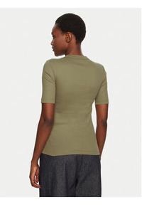 IVY & OAK - IVY OAK T-Shirt Kristin IO1100X2351 Khaki Slim Fit. Kolor: brązowy. Materiał: bawełna #3