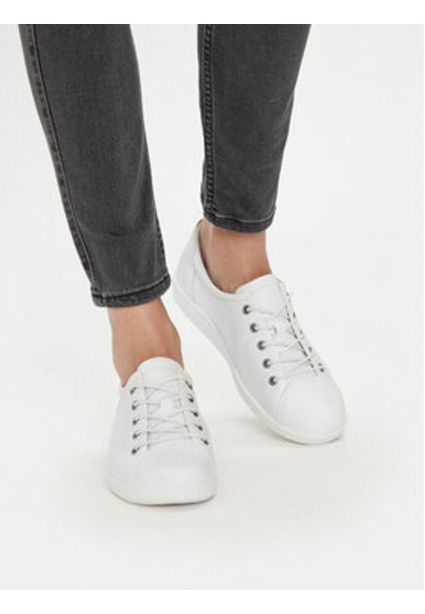 ecco - ECCO Sneakersy Soft 2.0 20650301007 Biały. Kolor: biały. Materiał: skóra