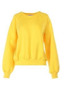 Born2be - Żółta Bluza Adrassa. Kolor: żółty. Materiał: tkanina, polar. Długość: długie. Wzór: gładki. Sezon: lato #3