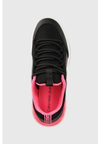 Calvin Klein Jeans sneakersy YW0YW00526.BDS kolor czarny. Nosek buta: okrągły. Zapięcie: sznurówki. Kolor: czarny. Materiał: materiał, włókno. Obcas: na platformie #3