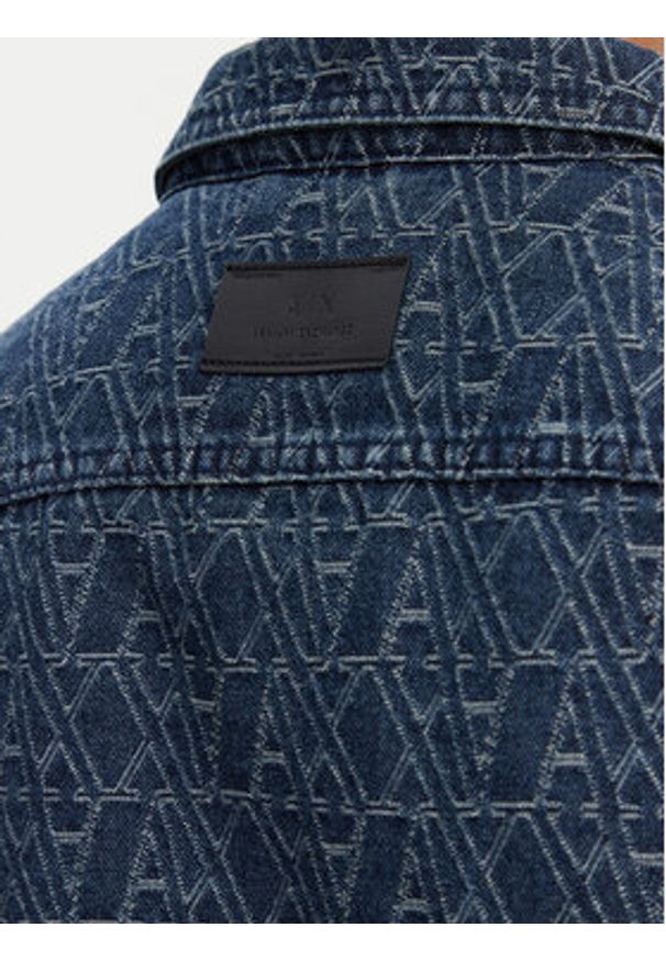 Armani Exchange Kurtka jeansowa XW000556 AF12844 FB055 Niebieski Regular Fit. Kolor: niebieski. Materiał: bawełna