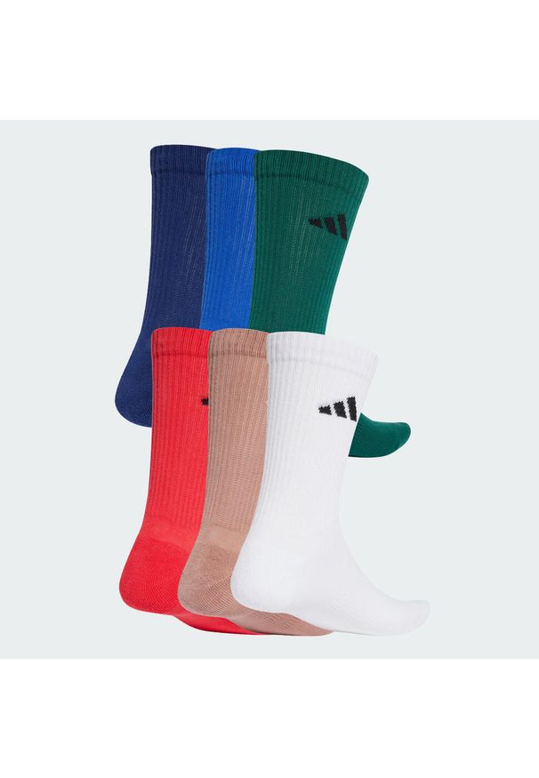 Adidas - Skarpety Cushioned Crew 6 Pairs. Kolor: różowy, niebieski, wielokolorowy