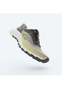 KIPRUN - Buty do biegania w terenie męskie Kiprun MT Cushion 2. Kolor: czarny, beżowy, wielokolorowy, żółty. Materiał: kauczuk, materiał. Szerokość cholewki: normalna