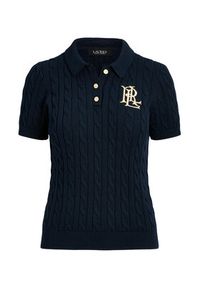 Lauren Ralph Lauren - LAUREN RALPH LAUREN Sweter 200932224002 Granatowy Slim Fit. Kolor: niebieski. Materiał: bawełna #4