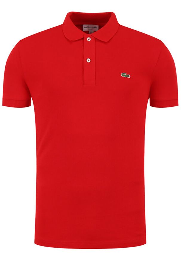 Lacoste Polo PH4012 Czerwony Slim Fit. Typ kołnierza: polo. Kolor: czerwony. Materiał: bawełna