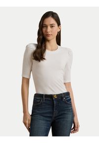 Lauren Ralph Lauren - LAUREN RALPH LAUREN Bluzka 200902618006 Biały Slim Fit. Kolor: biały. Materiał: bawełna #1