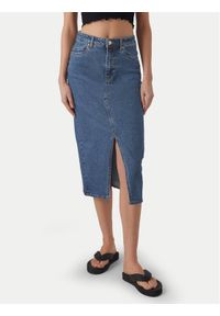 Vero Moda Spódnica jeansowa Veri 10295731 Niebieski Regular Fit. Kolor: niebieski. Materiał: bawełna #1