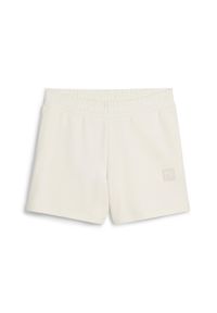 Puma - Damskie szorty ESS ELEVATED 5" ze średnim stanem PUMA No Dye Color Mix. Kolor: beżowy. Długość: krótkie #1