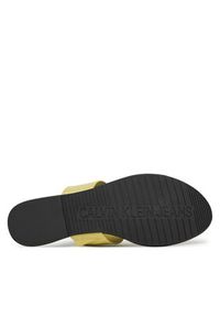 Calvin Klein Jeans Japonki Flat Sandal Toepost Mg YW0YW01691 Zielony. Kolor: zielony. Materiał: skóra