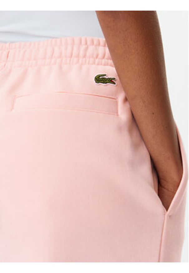 Lacoste Szorty sportowe Unisex GH0990 Różowy Regular Fit. Kolor: różowy. Materiał: bawełna