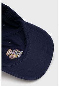 Polo Ralph Lauren czapka bawełniana 710870465001 kolor granatowy z aplikacją. Kolor: niebieski. Materiał: bawełna. Wzór: aplikacja #2