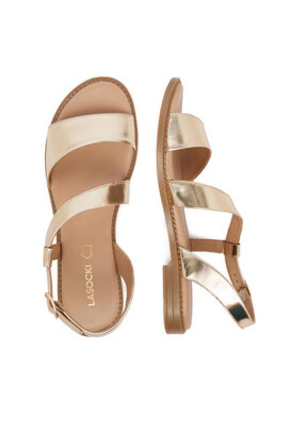 Lasocki Sandały CEO-EST-FIONA-33 Złoty. Kolor: złoty. Materiał: skóra