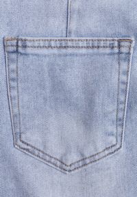 Born2be - Niebieska Jeansowa Spódnica z Bawełną Wysokim Stanem i Rozcięciem z Przodu Cannate. Okazja: na co dzień. Stan: podwyższony. Kolor: niebieski. Materiał: bawełna, jeans. Styl: casual #3