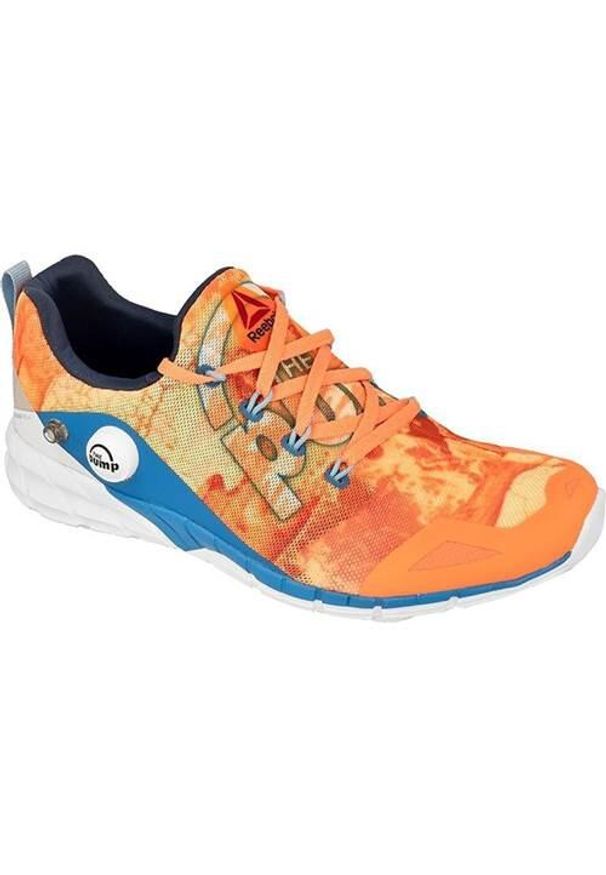 Buty do chodzenia damskie Reebok Zpump Fusion 20 Dunes W. Zapięcie: sznurówki. Kolor: pomarańczowy, niebieski, wielokolorowy, żółty. Materiał: materiał, syntetyk, tkanina. Szerokość cholewki: normalna. Sport: turystyka piesza