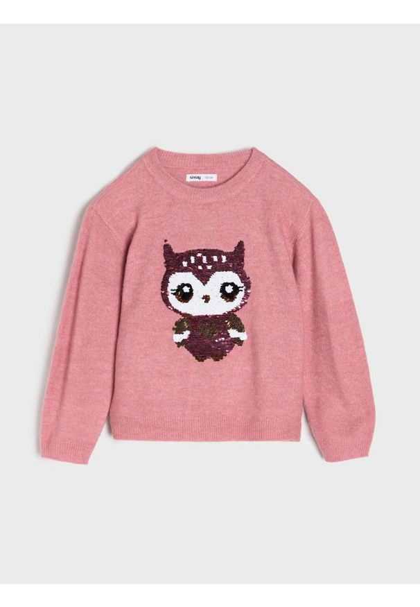 Sinsay - Sweter z cekinami - różowy. Kolor: różowy