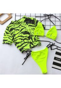 Intica - Strój kąpielowy z crop topem na lato plażowy wzór Senada. Kolor: wielokolorowy. Materiał: materiał #7