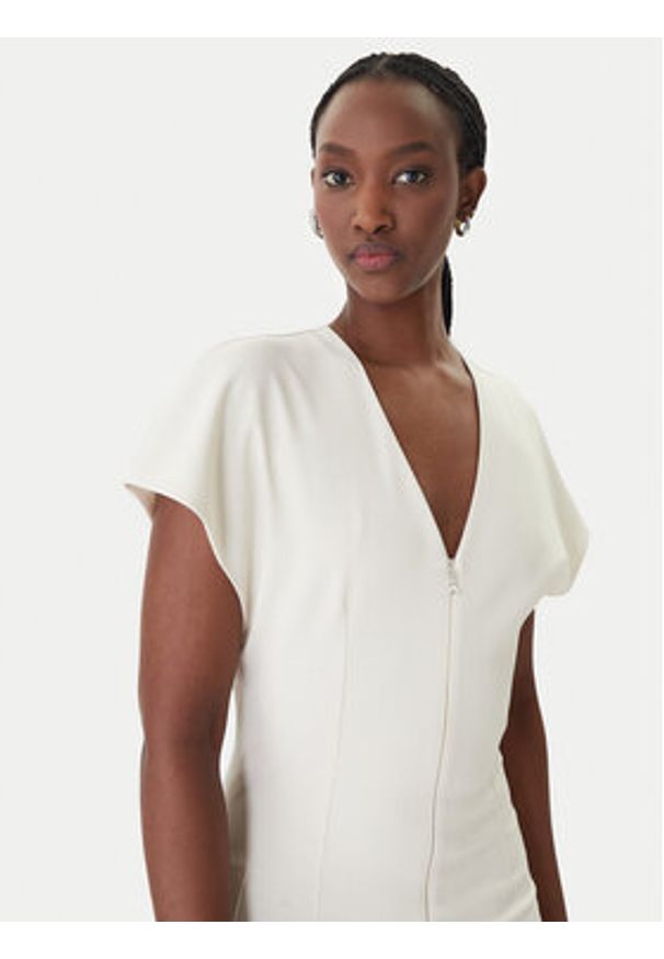 Patrizia Pepe Koszula 8A1663/A6F5-W409 Écru Regular Fit. Materiał: syntetyk. Typ sukienki: koszulowe