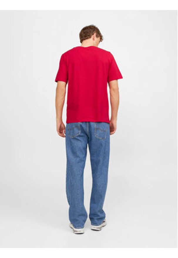 Jack & Jones - Jack&Jones T-Shirt Corp 12233999 Czerwony Standard Fit. Kolor: czerwony. Materiał: bawełna
