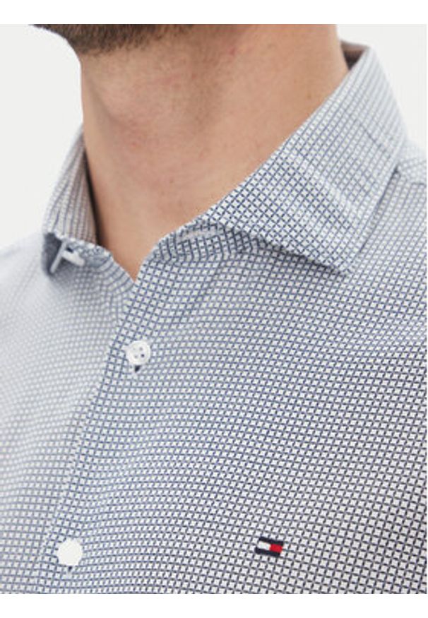 TOMMY HILFIGER - Tommy Hilfiger Koszula MW0MW39281 Niebieski Slim Fit. Kolor: niebieski. Materiał: bawełna