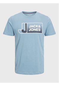 Jack & Jones - Jack&Jones T-Shirt Logan 12228078 Błękitny Standard Fit. Kolor: niebieski. Materiał: bawełna #4