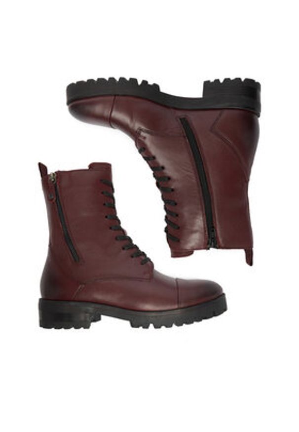 Lasocki Trzewiki CEO-WI23-DAGA-02 Bordowy. Kolor: czerwony. Materiał: skóra