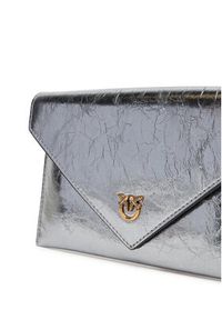 Pinko - PINKO Torebka Flat Purse Mini AI 25-26 PCPL 105347 A2OT Srebrny. Kolor: srebrny. Materiał: skórzane #5