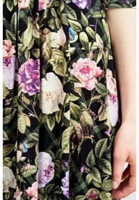 Marie Zélie - Sukienka Emelina Delicate fioletowa. Kolor: fioletowy. Materiał: wiskoza, dzianina, materiał, elastan, tkanina, guma. Styl: klasyczny. Długość: midi #3