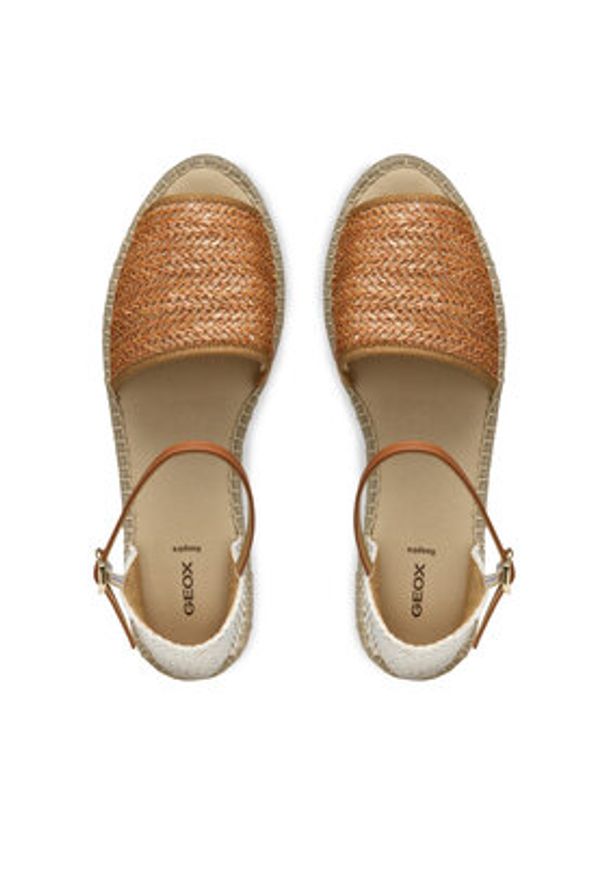 Geox Espadryle D Lampedusa D55V0B 02MLM C5FH6 Brązowy. Kolor: brązowy. Materiał: materiał