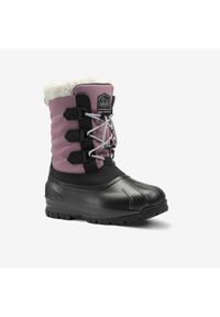 quechua - Buty turystyczne śniegowce dla dzieci Quechua SH900 Warm wodoodporne. Zapięcie: sznurówki. Kolor: czarny, fioletowy, różowy, wielokolorowy. Materiał: materiał. Szerokość cholewki: normalna. Sezon: zima. Sport: turystyka piesza