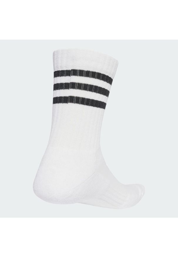Adidas - 3-Stripes Cushioned Crew Socks 3 Pairs. Kolor: biały, wielokolorowy, różowy, niebieski. Materiał: materiał