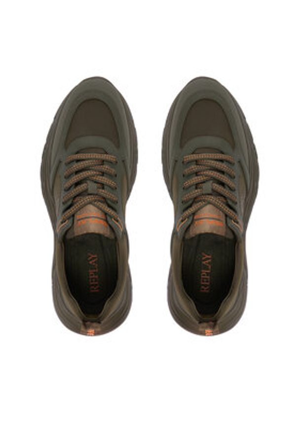Replay - REPLAY Sneakersy GMSG8.000.C0001T Zielony. Kolor: zielony. Materiał: materiał