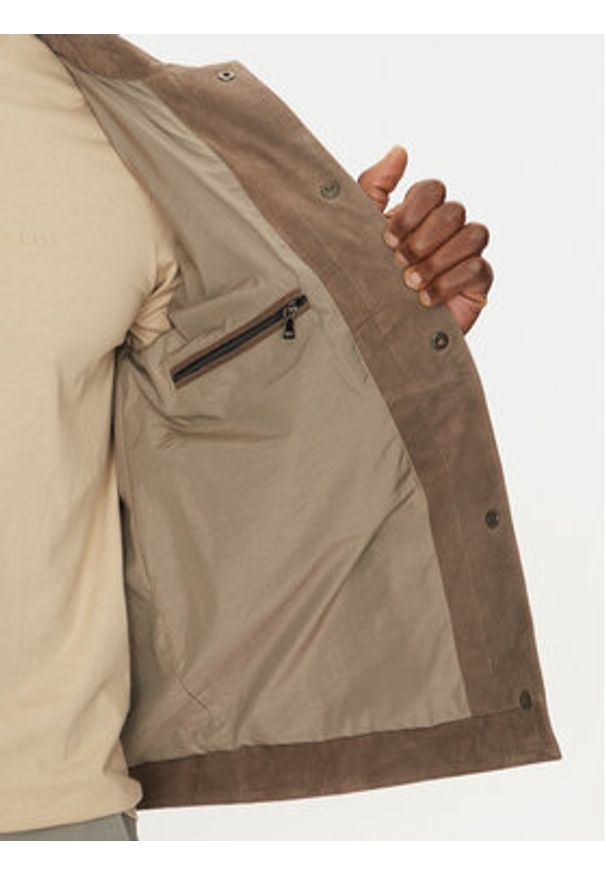 JOOP! Jeans Kurtka skórzana 15 Georg 80000766 Beżowy Regular Fit. Kolor: beżowy. Materiał: skóra