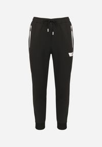 Born2be - Czarne Dresowe Spodnie z Ozdobnymi Wstawkami i Ściągaczami Riannia. Okazja: na co dzień. Kolor: czarny. Materiał: dresówka. Styl: sportowy, casual #6