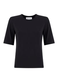 SELF LOVE - Czarny t-shirt HAGA. Kolor: czarny. Materiał: bawełna. Wzór: napisy, nadruk. Styl: elegancki #1
