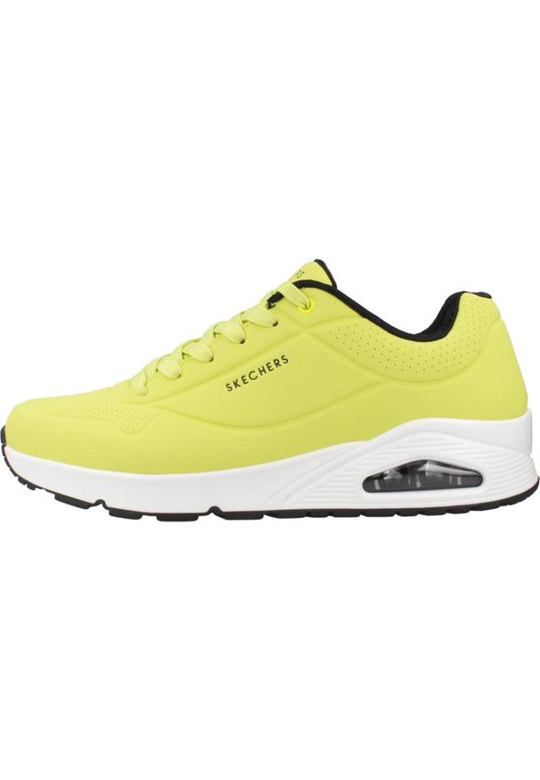 skechers - Tenisówki Skechers Model Uno - Stand On Air Kolor żółty. Kolor: żółty. Materiał: skóra. Wzór: gładki